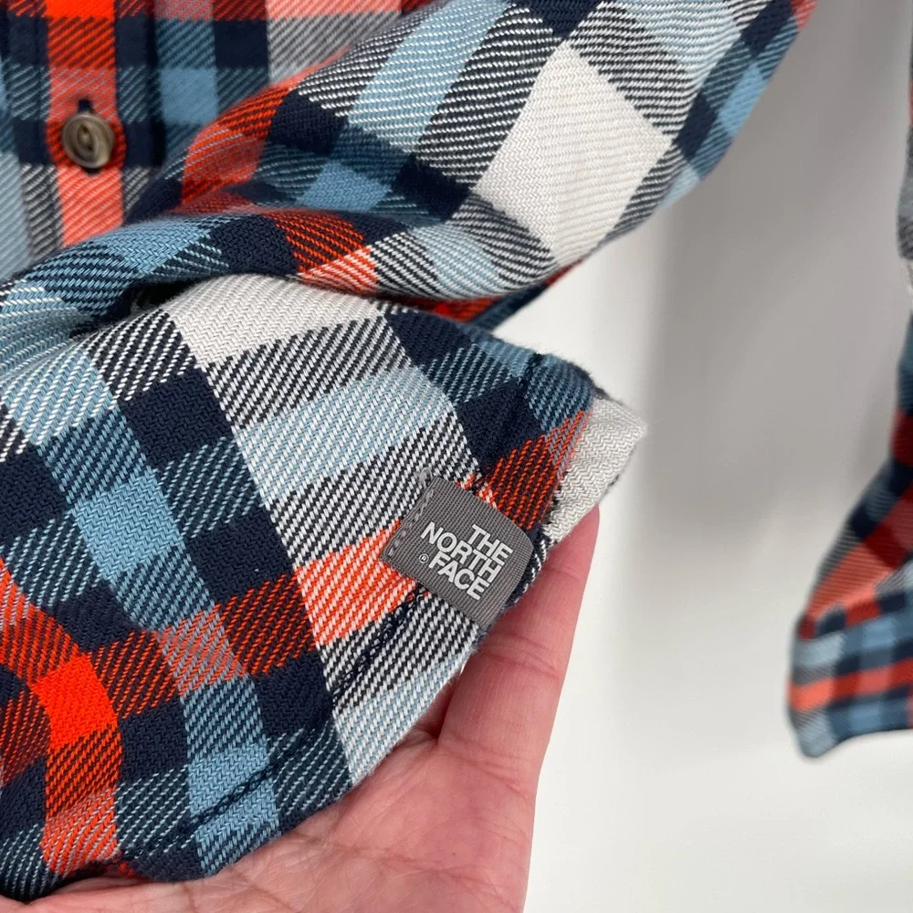 The North Face Shacket M‎ Plaid Button Up Flannel Long Sleeve Heavyweight EUC